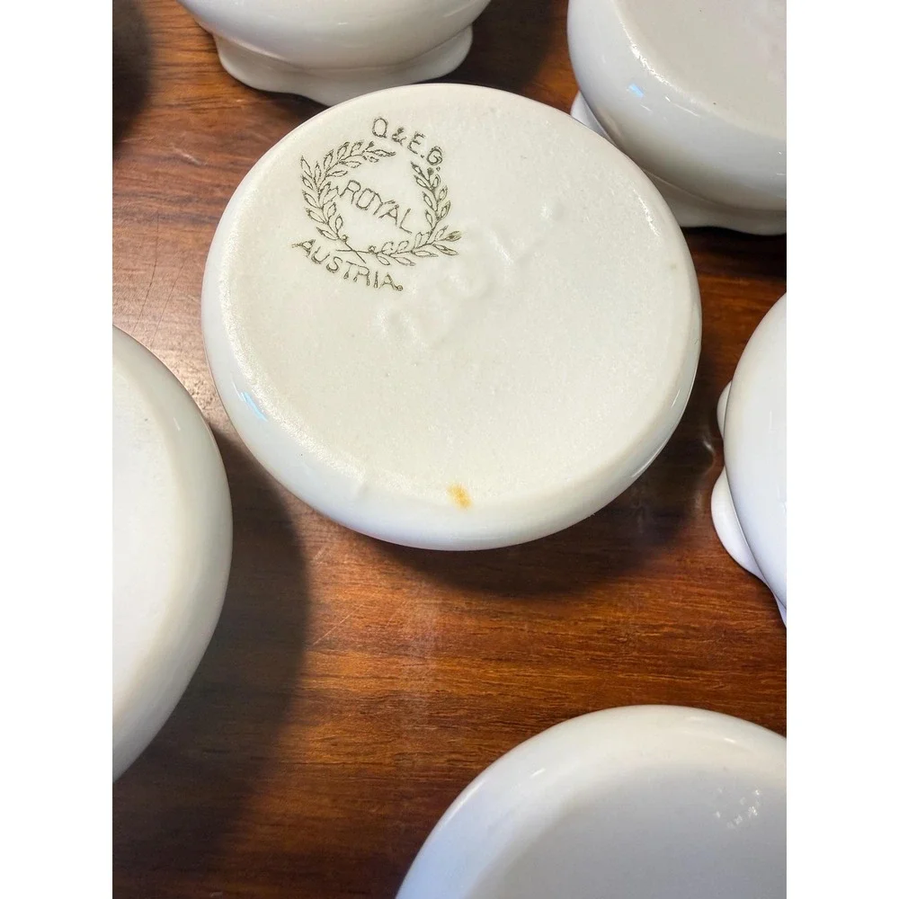 Antique Royal Austria‎ Salt Cellars Set of 10 c.1900